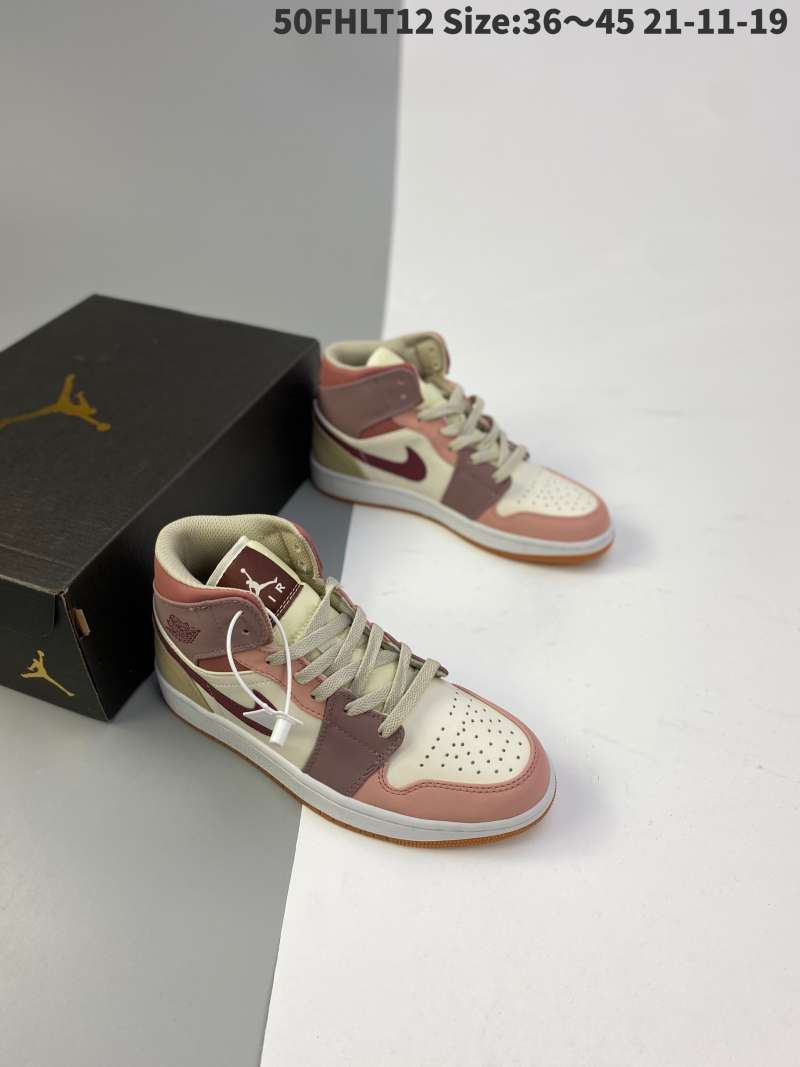 Jual NIKE AIR Jordan 1 Mid se medium top red bean milk tea aj1 st