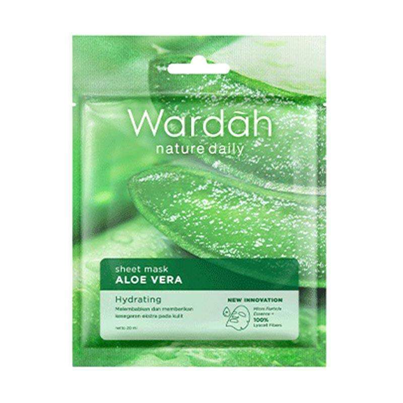 Jual WHS Wardah Nature Daily Sheet Mask Aloe Vera Masker Wajah [20 mL] di Seller Wardah