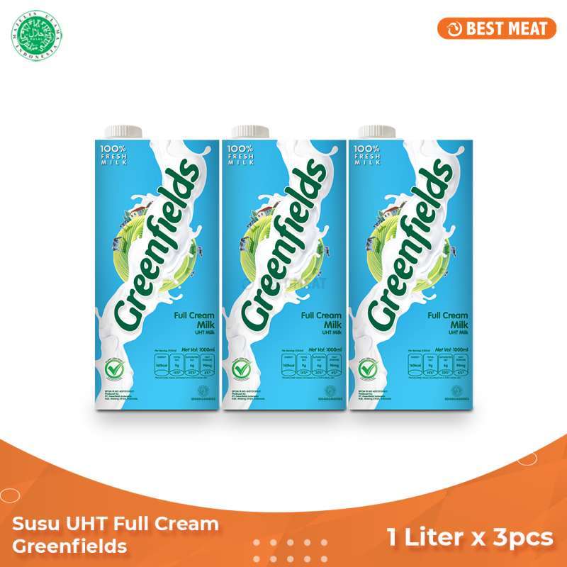 Jual Bundling Greenfields Full Cream 1000ml x 3pc di Seller Best Meat