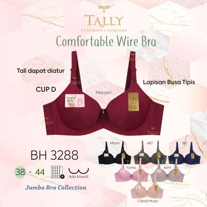 Jual BH BRA Kawat Cup Besar Big Cup 3844 TALLY 3288 Big Size Jumbo di