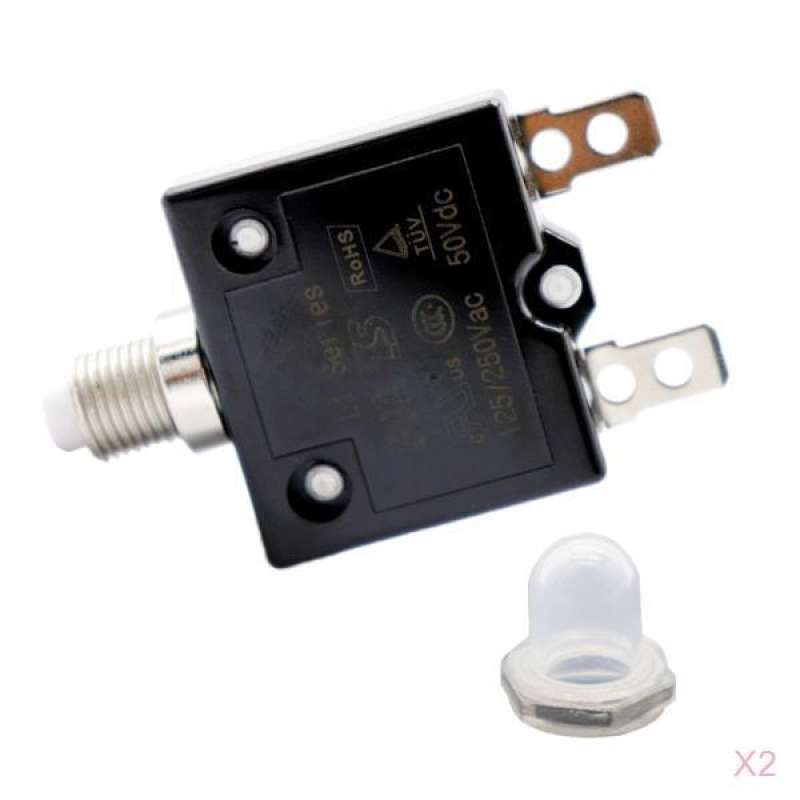 Promo 2x 30Amp Push Button Manual Reset Thermal Circuit Breaker
