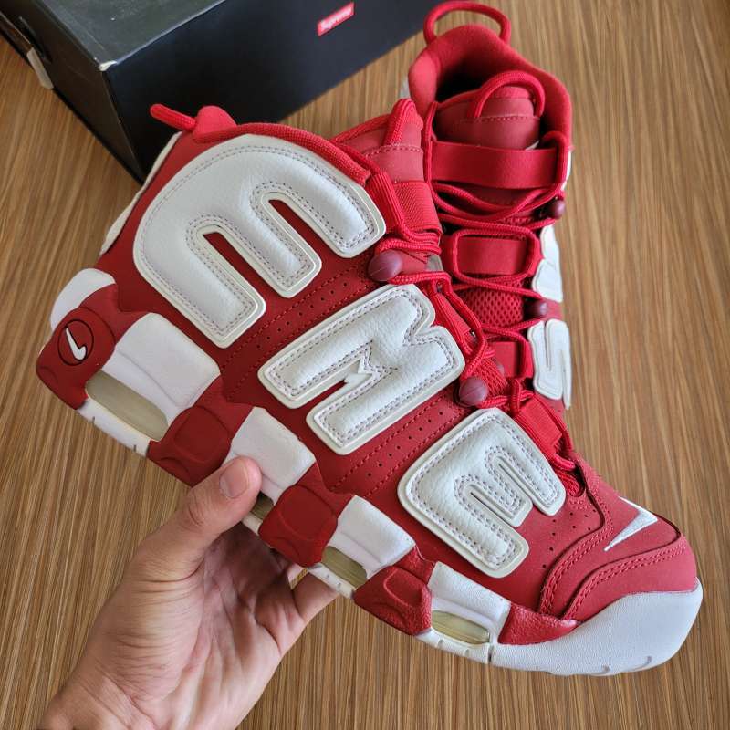 nike air more uptempo supreme red