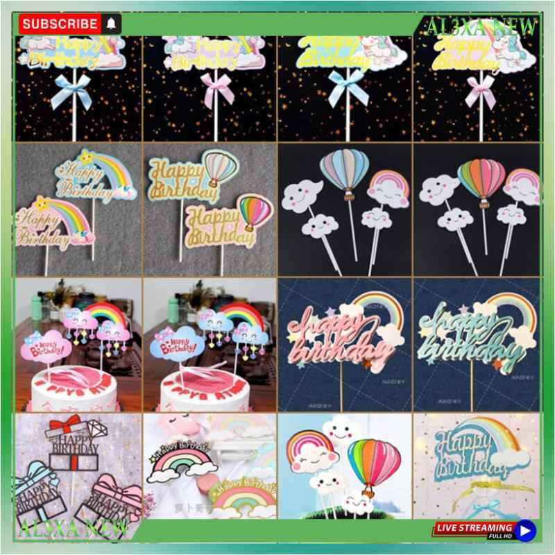 Promo Unicorn Rainbow Cake Topper Happy Birthday Rainbow Flag Cake Diskon 47 Di Seller Al3xa Promo Unicorn Rainbow Cake Topper Happy Birthday Rainbow Flag Cake Diskon 47 Di Seller Al3xa
