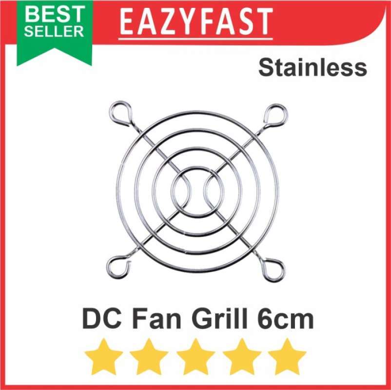 Jual Fan Grill 6cm 60mm Ram Kawat Besi Pelindung Tutup Kipas DC PC Case 