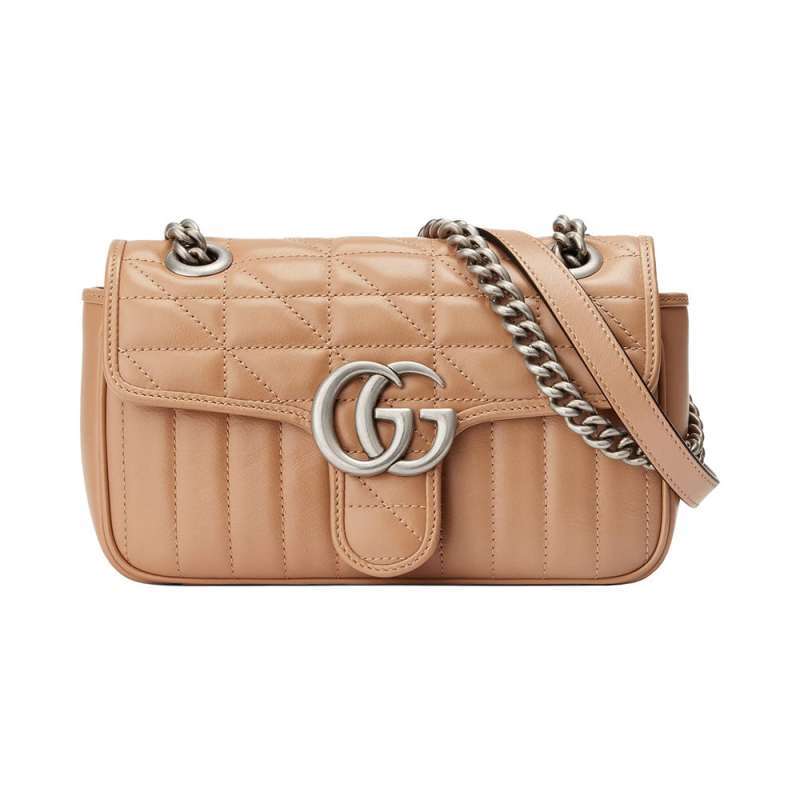 Promo Gucci GG Marmont Mini Shoulder Bag Rose Beige Diskon 39 di