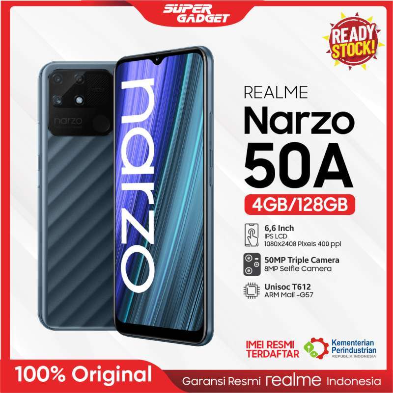 Jual Realme Narzo 50A 4/128 4GB 128GB RAM 4 ROM 128 GB HP Smartphone ...
