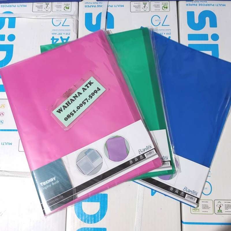Jual Clear Holder / Display Book / Dokumen Keeper A4 Isi 20 Bantex