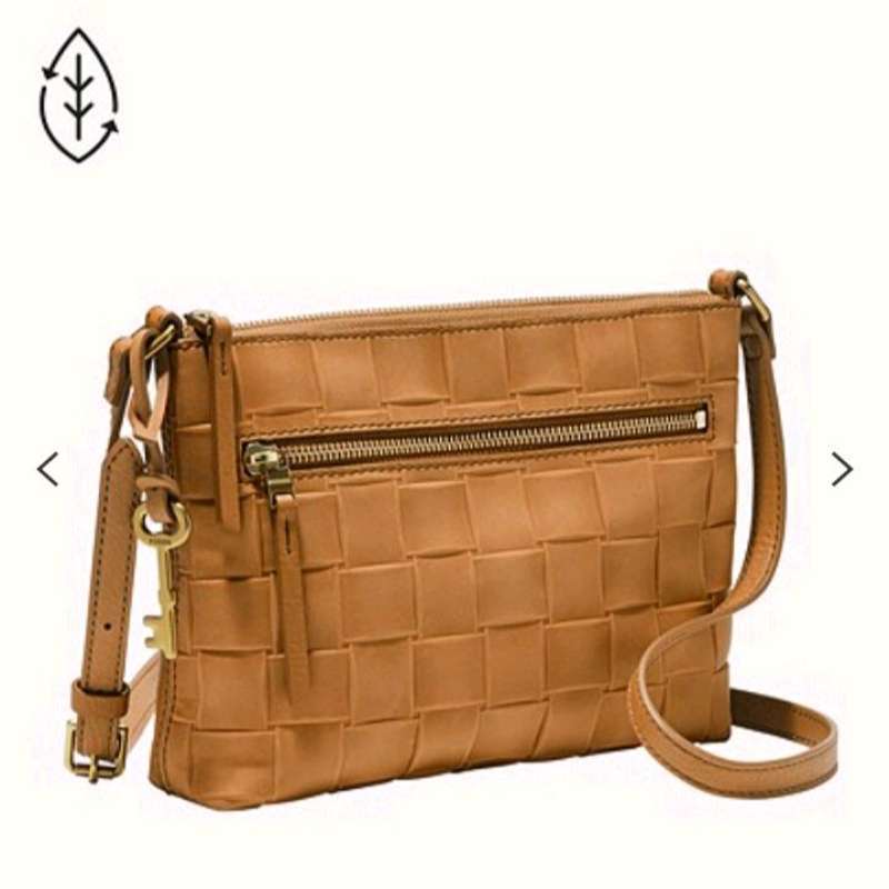 Jual Fossil Fiona Small EW Crossbody Tan Leather ZB1541231 Tas