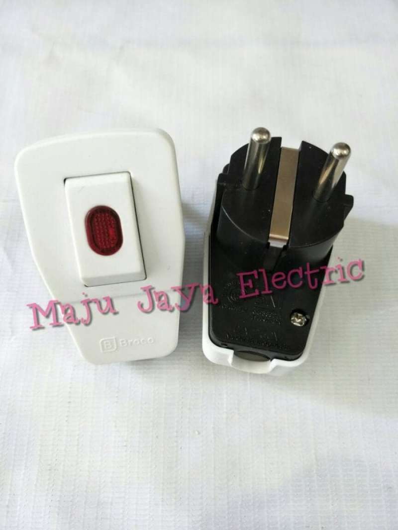Jual Steker / Colokan Listrik Arde Broco + Saklar Lampu Switch On/off ...