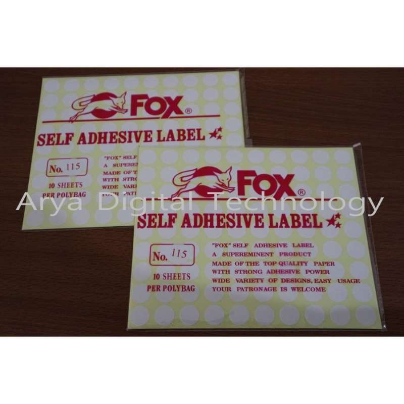 Label Fox Jual Kertas Label Fox Original Harga Termurah Juli 2024 | Blibli