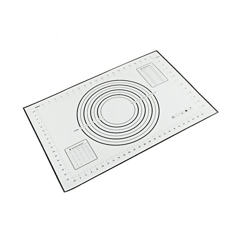 Jual HIKEA Kneading Dough Mat Silicone NonStick Attach Scale Rolling