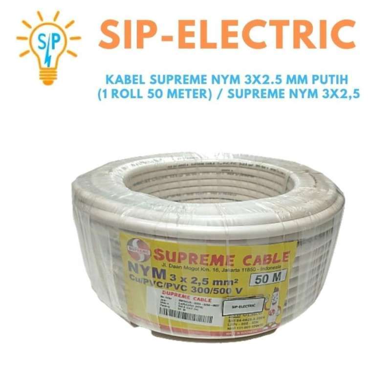 jual-kabel-supreme-nym-3x2-5-mm-putih-1-roll-50-meter-supreme-nym