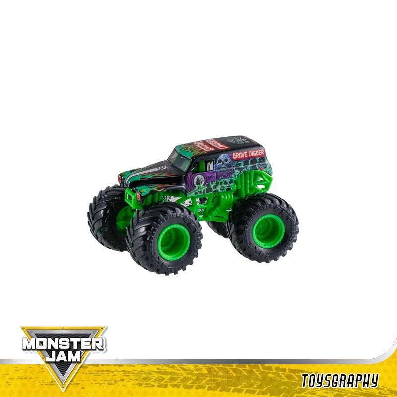 Jual Monster Jam 1/64 GRAVE DIGGER Truck with Wheelie Bar Hot Wheels di