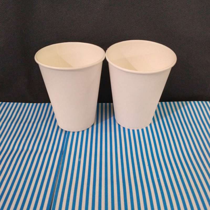 Promo paper cup/gelas kertas 8 oz putih polos tanpa tutup Diskon 38% di ...