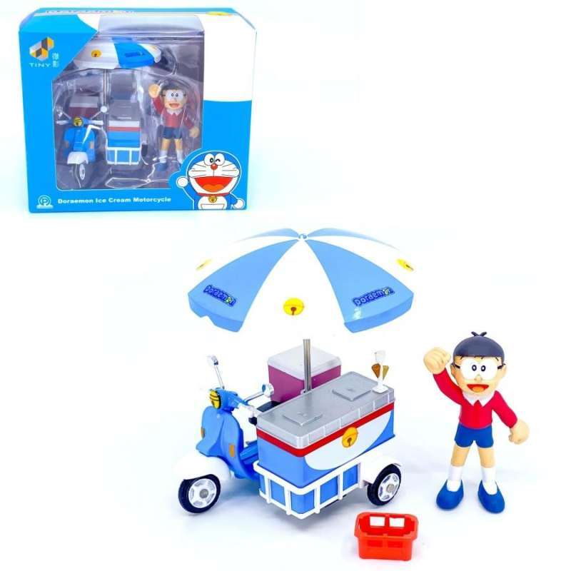 Promo Tiny Doraemon Ice Cream Motorcycle with Nobita Figu re Special