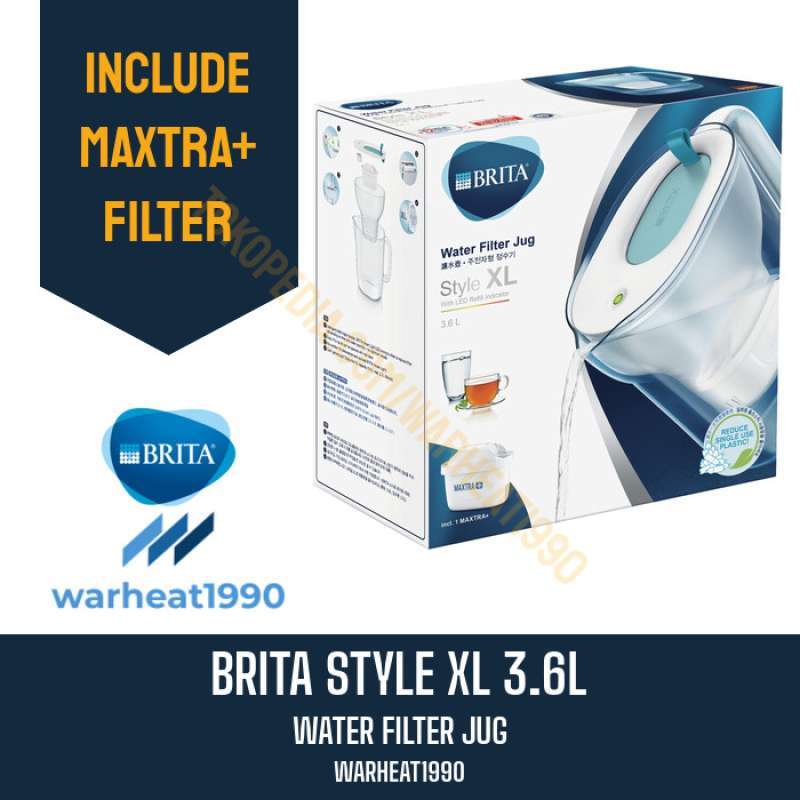 BRITA Style Cool Water Filter Jug + 3x Maxtra Pro All-in-1 Blue