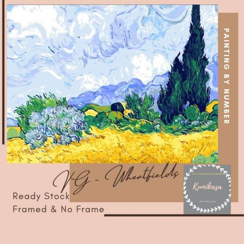 Jual Diy Painting By Number 50X40Cm Kerajinan Tangan Lukisan Vg Wheatfields di Seller Myisha