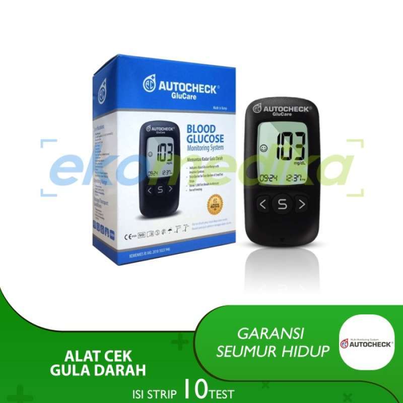 Promo AUTOCHECK Glucare Alat Cek Gula Darah / Blood Glucose Meter ...