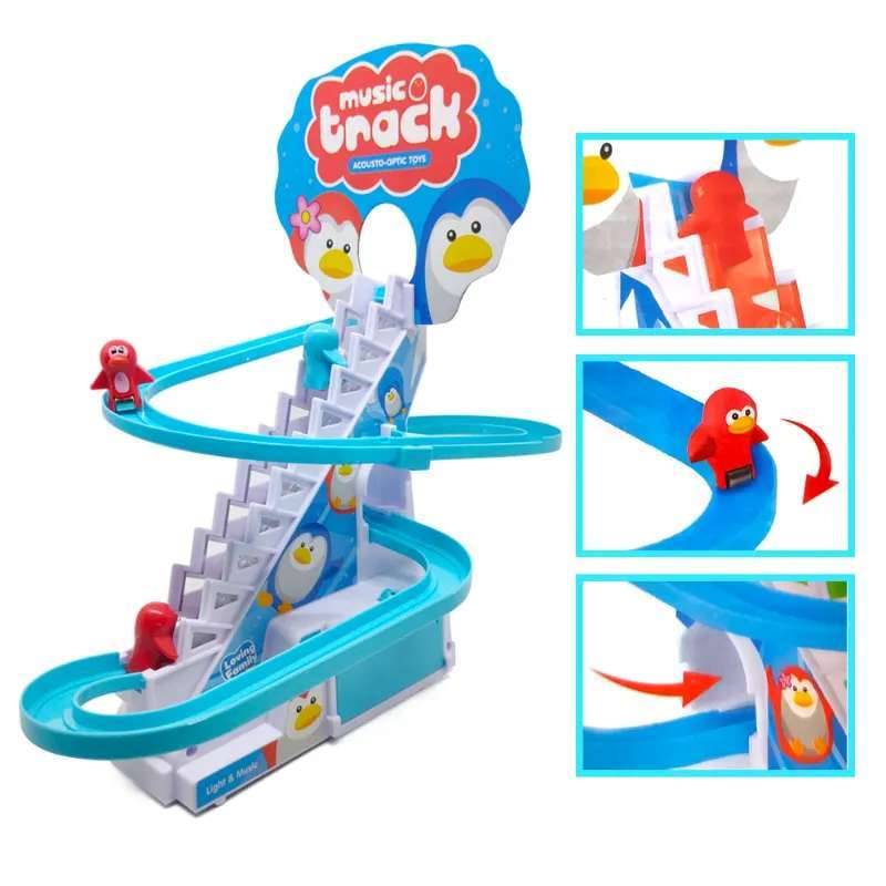 Jual Mainan Edukasi Track Tangga Pinguin - Set Roller Coaster Penguin ...