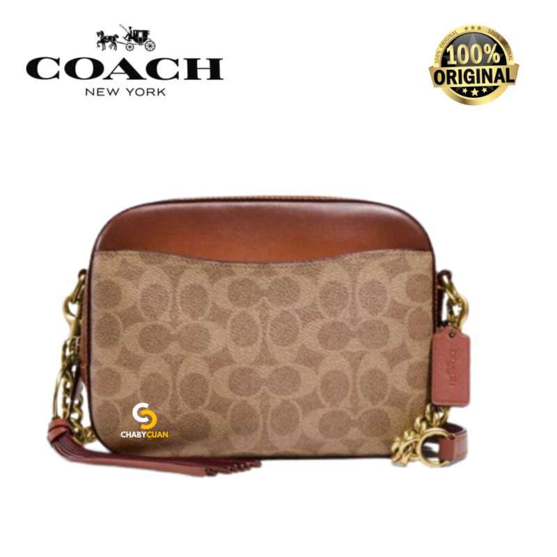 Jual Coach Camera Bag In Signature Canvas Original Authentic di Seller