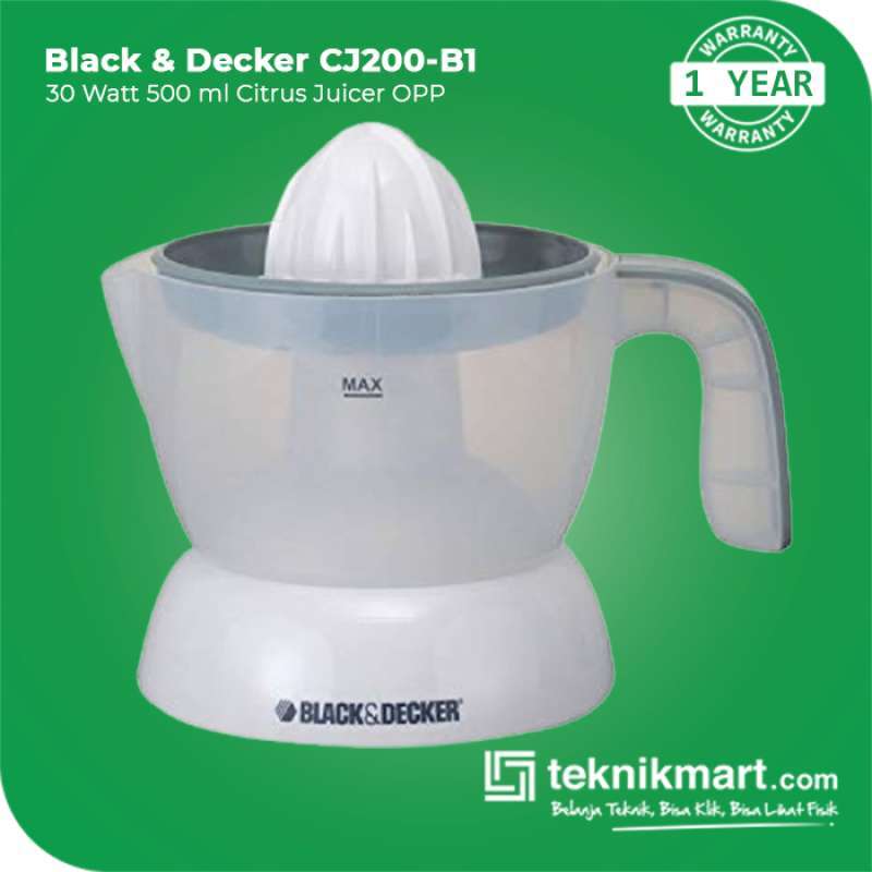 Jual Black & Decker Electric Citrus Juicer OPP 30Watt 500ml CJ200 di