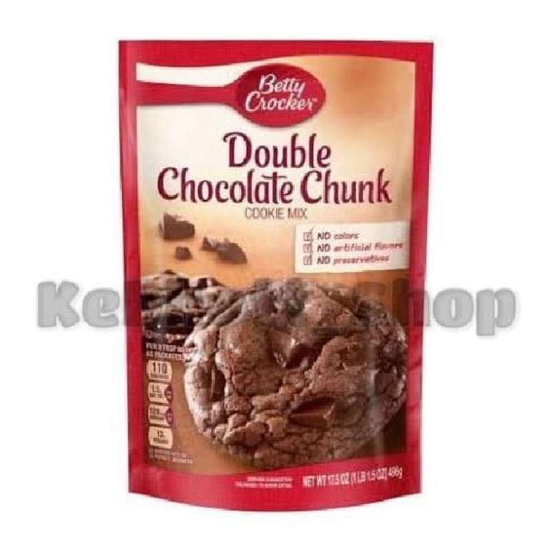 Jual Betty Crockers Double Chocolate Chunk Cookie Mix 496gr Betty Crocker di Seller kebhott