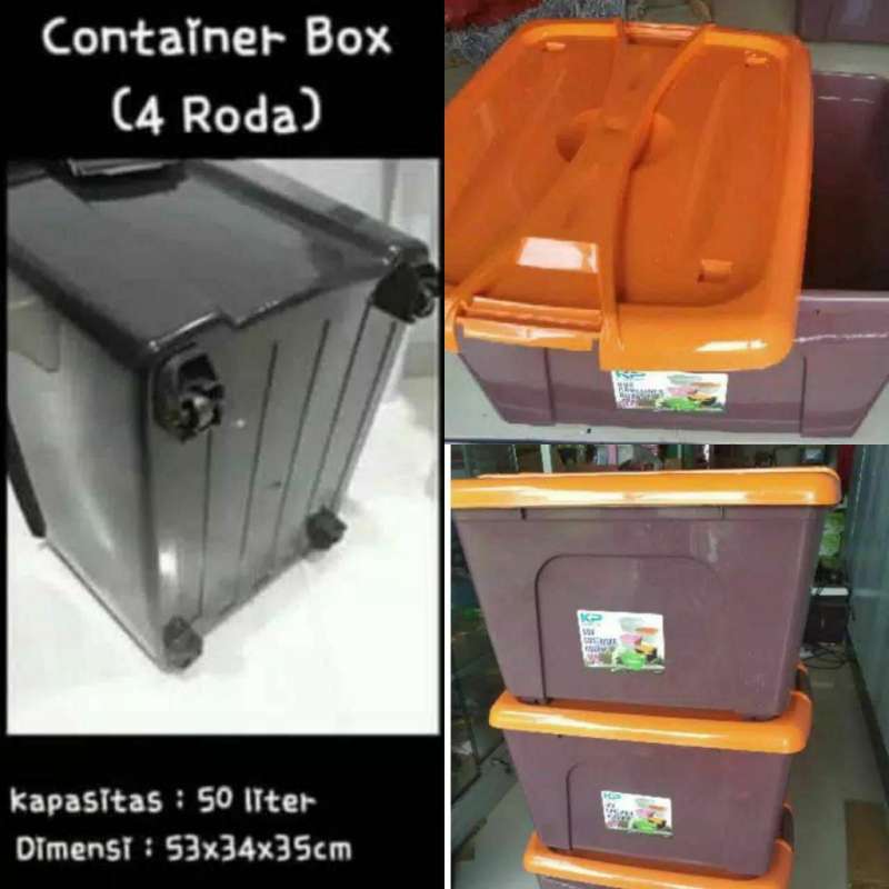 Jual Box container 50liter model baru ada rodanya di Seller JikeStore ...
