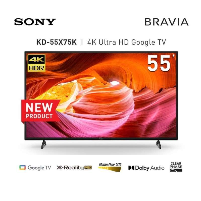 Jual SONY Bravia LED 55X75K 4K Ultra HD Google TV 55 Inch KD55X75K di