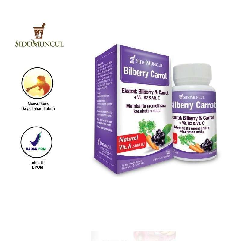 Jual Sidomuncul Bilberry Carrot 30 Kapsul/Botol di Seller Rumah Jamu