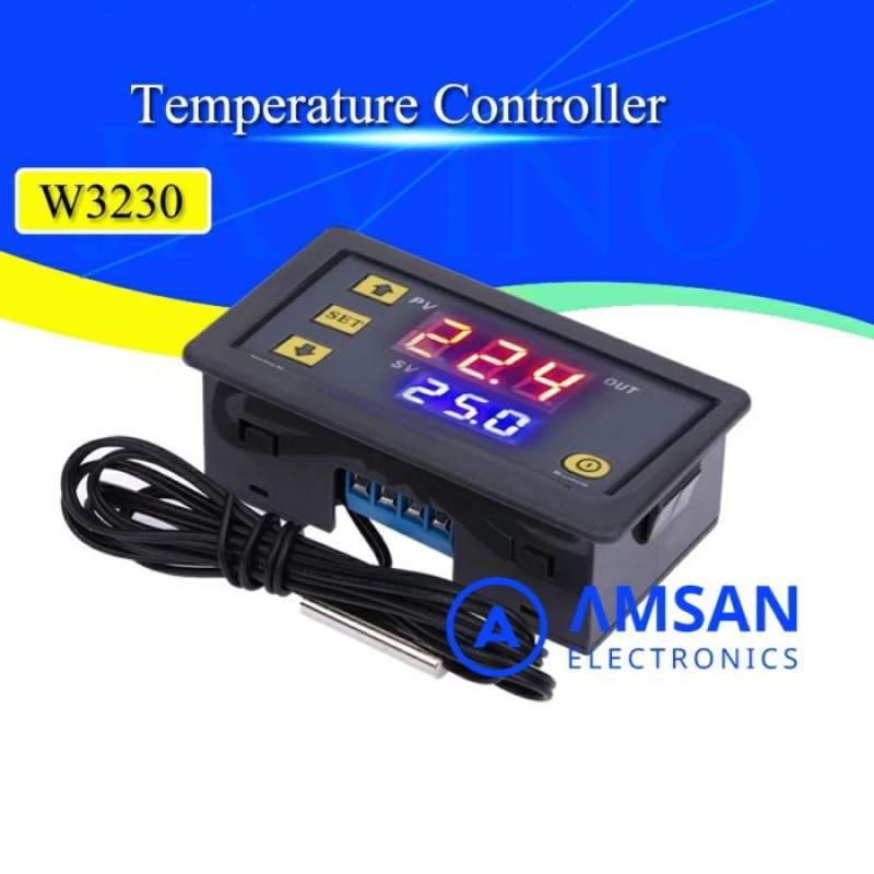Jual Thermostat Digital W3230 AC 220V DC 12V 24V Mini Termostat