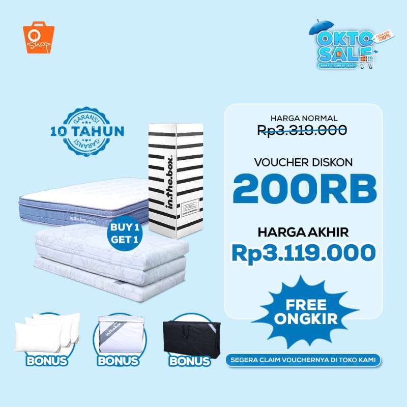 Jual In The Box Kasur Pocket Spring Bed Next King Size + Kasur Lipat