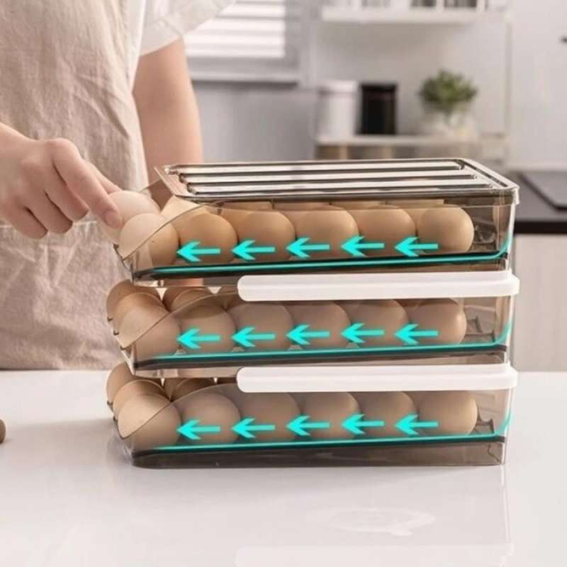 Jual Rak Susun Telur 2 Tingkat Kotak Telur Storage Box Telur Serbaguna ...