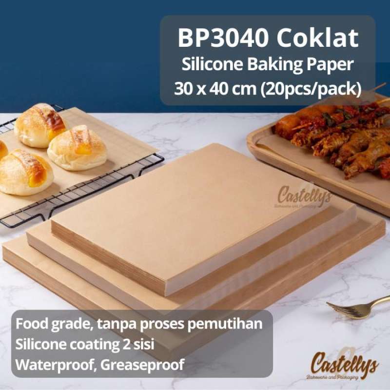 Jual Silicone Brown Baking Paper BP3040 Coklat Kertas Alas Oven