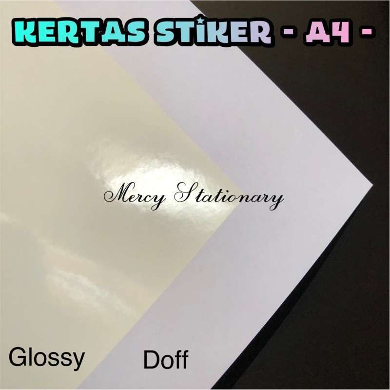 Jual Kertas Stiker A4 Matte Doff Sticker Paper Glossy 1 Pak 10