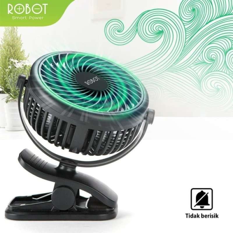 Promo Mini Fan Robot Rt-bf10 Portable Usb 2 In 1 Cleanable 720° Clip ...