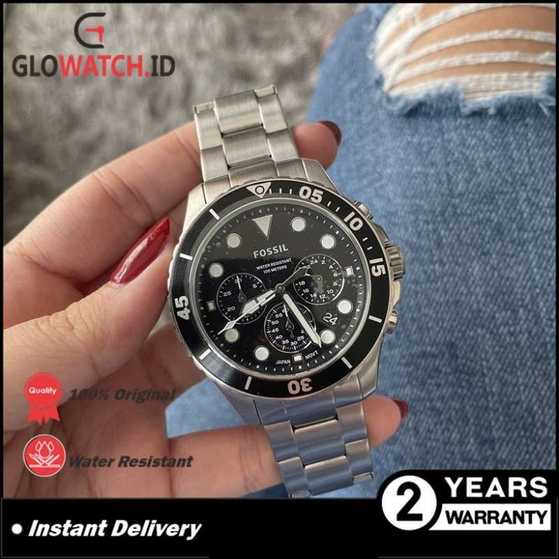 Promo Jam Tangan Pria Fossil FS5725 / FS 5725 Chronograph Men Black