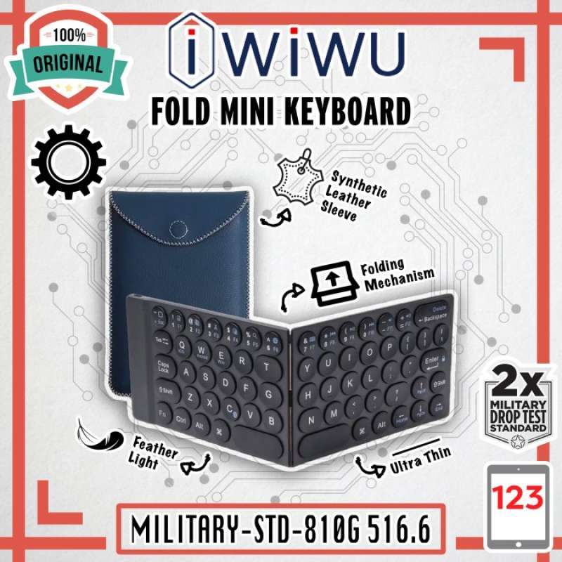 Jual WiWU Fold Folding Mini Apple Smart Magic Keyboard Wireless di ...