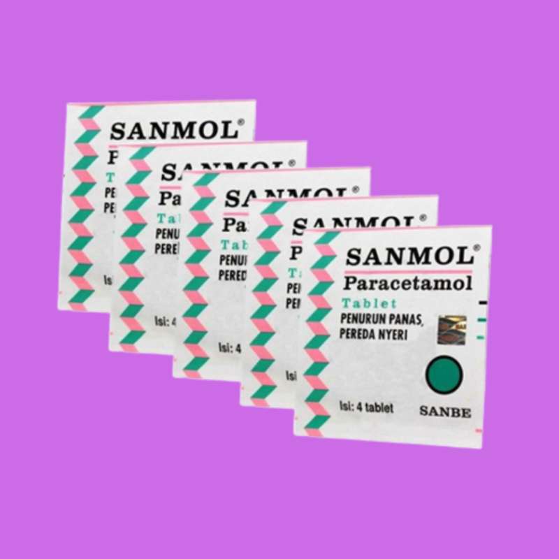 Jual Sanmol Tablet Obat Demam Penurun Panas Sakit Gigi Kepala Dewasa