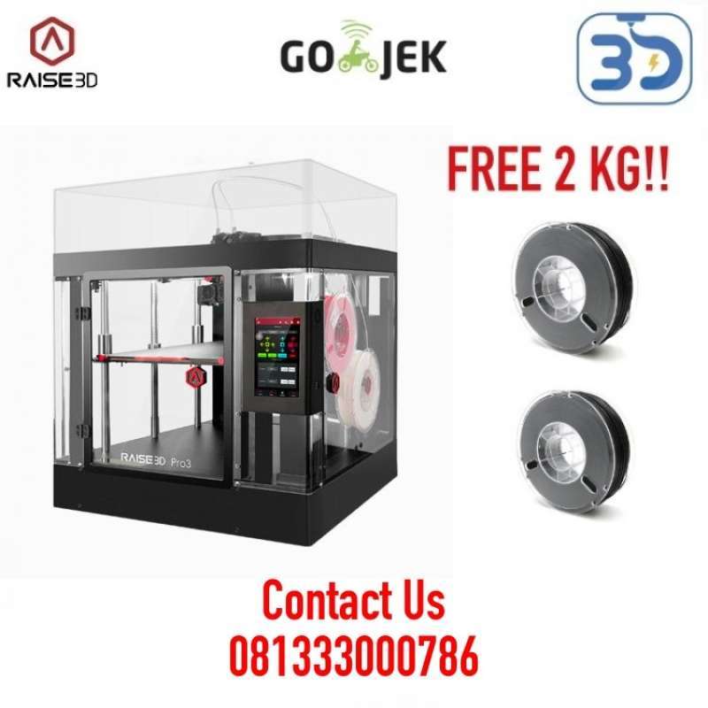 Jual Raise 3D Pro 3 CoreXY Big Size Dual Extruder High Temp 3D Printer