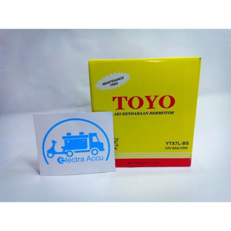 Promo Aki Motor Vespa Lx 150 Ytx7L Toyo Accu Kering Diskon 15% di