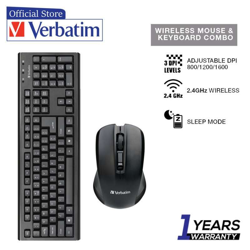 Jual Verbatim Wireless Keyboard & Mouse Combo 66519 Di Seller Verbatim