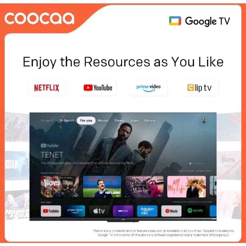 Jual Coocaa 65y72 Led Tv 65 Inch Digital Smart Google 4k Uhd Tv Flicker ...