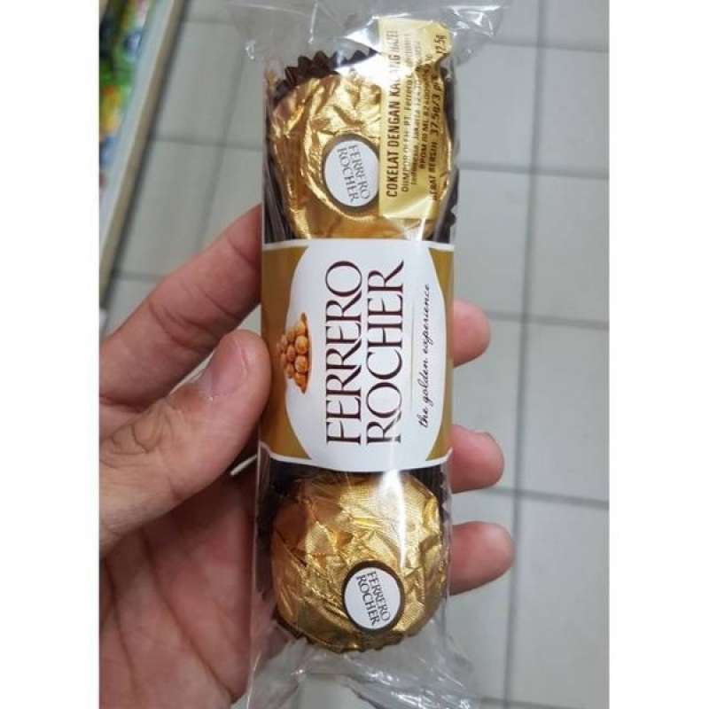 Jual Ferrero Rocher isi 3 Gold Chocolate Golden Premium Crunchy Cokelat