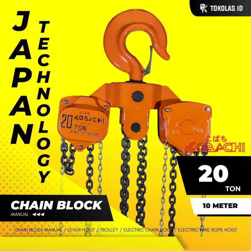 Jual Chain Block Takel Katrol Kobachi Japan 20 Ton x 10 15 Meter 10 Meter di Seller Tokolas.id