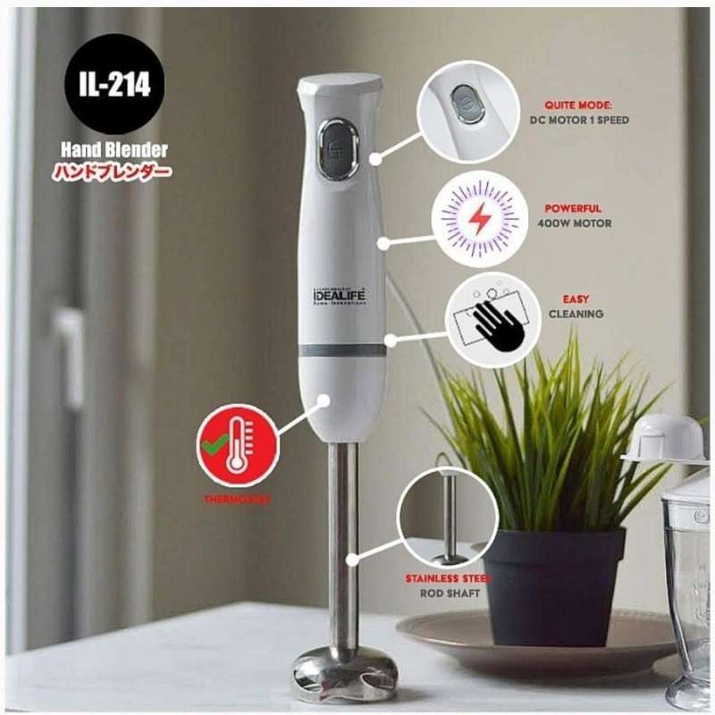 Jual Hand Blender IDEALIFE IL214 Memotong dan Menghaluskan Makanan di
