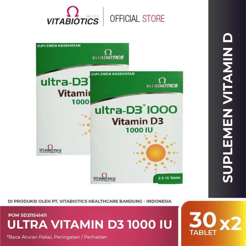 Promo Vitabiotics Ultra D3 1000 2 Box 30 Tablet Vitamin D3 1000 IU
