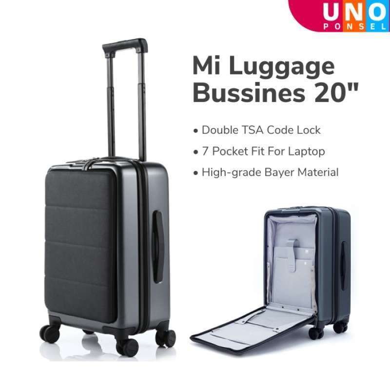 Promo Xiaomi Mi Luggage Business 20 inch Koper Travel Suitcase Grey Logo Mi TERBAIK Diskon 33