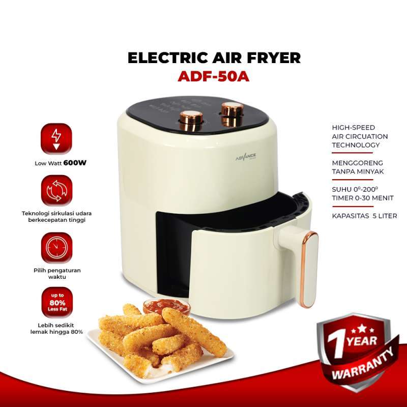 Promo Advance Electric Air Fryer ADF50A 600 Watt Hemat Listrik Low