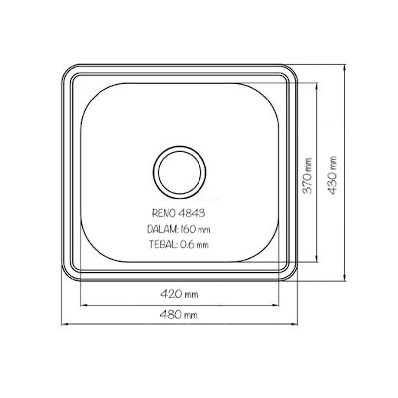 Jual RENO Kitchen Sink Tempat Cuci Piring Online Februari