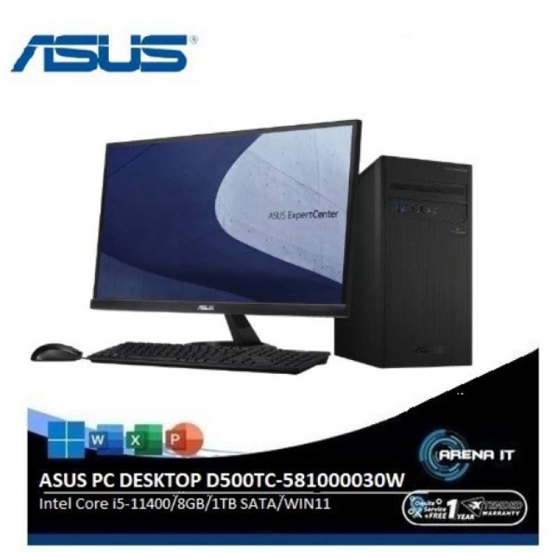 Promo ASUS PC DESKTOP D500TC581000030W [i511400/UMA/8G/1T/WIN11/3Y OSS/200W Bronze/21,5 INCH